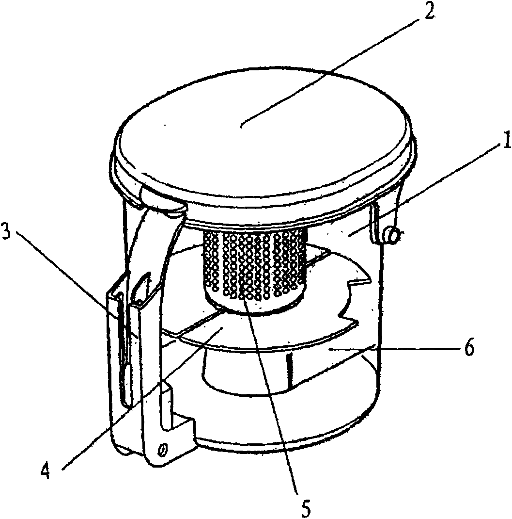 Dust collecting bucket for dust catcher