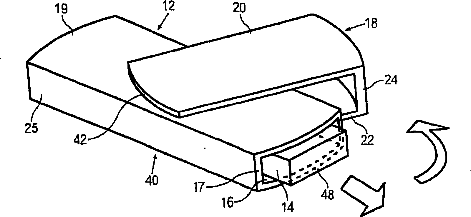 Portable data storage device with retractile connector