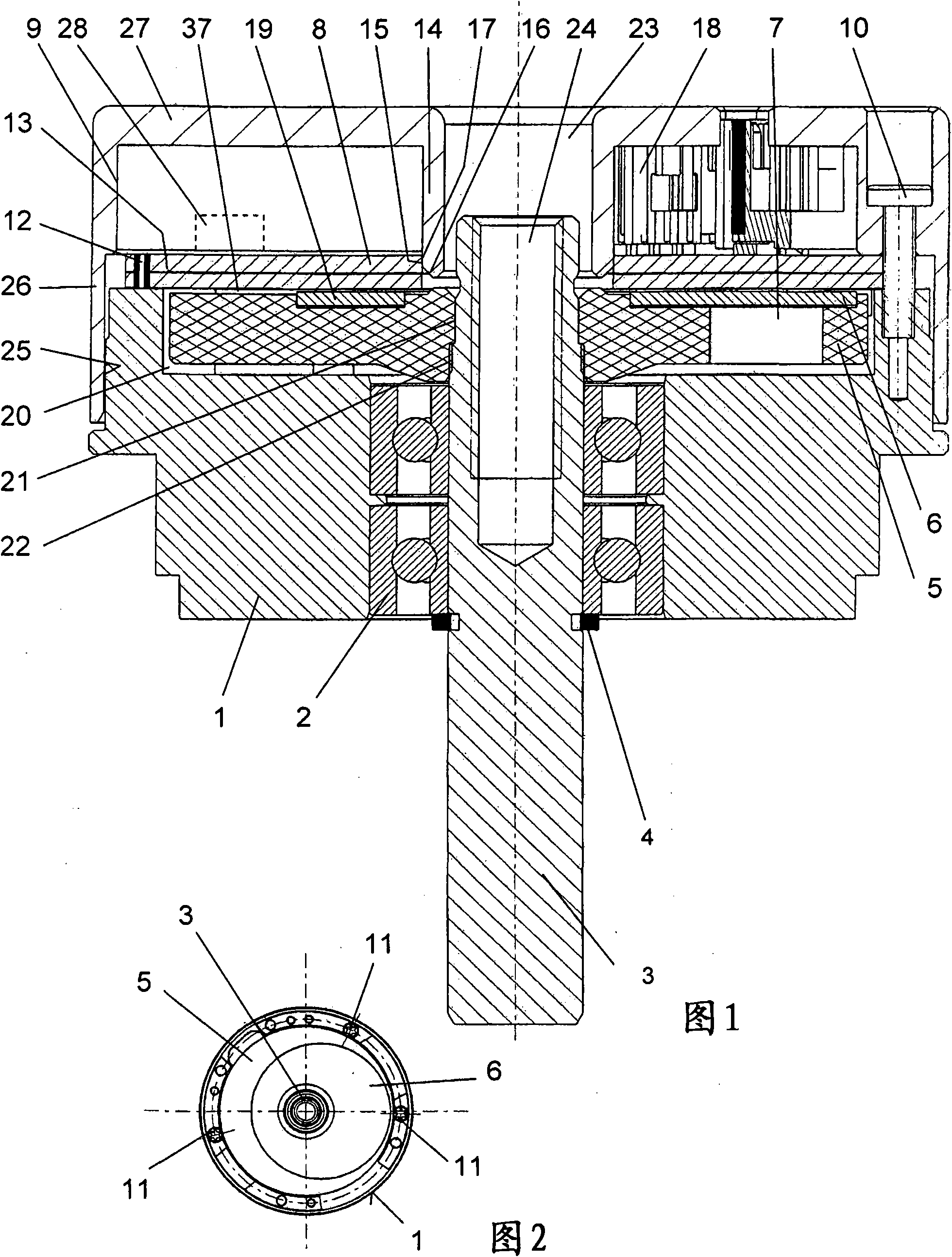 Capacitive rotation sensor