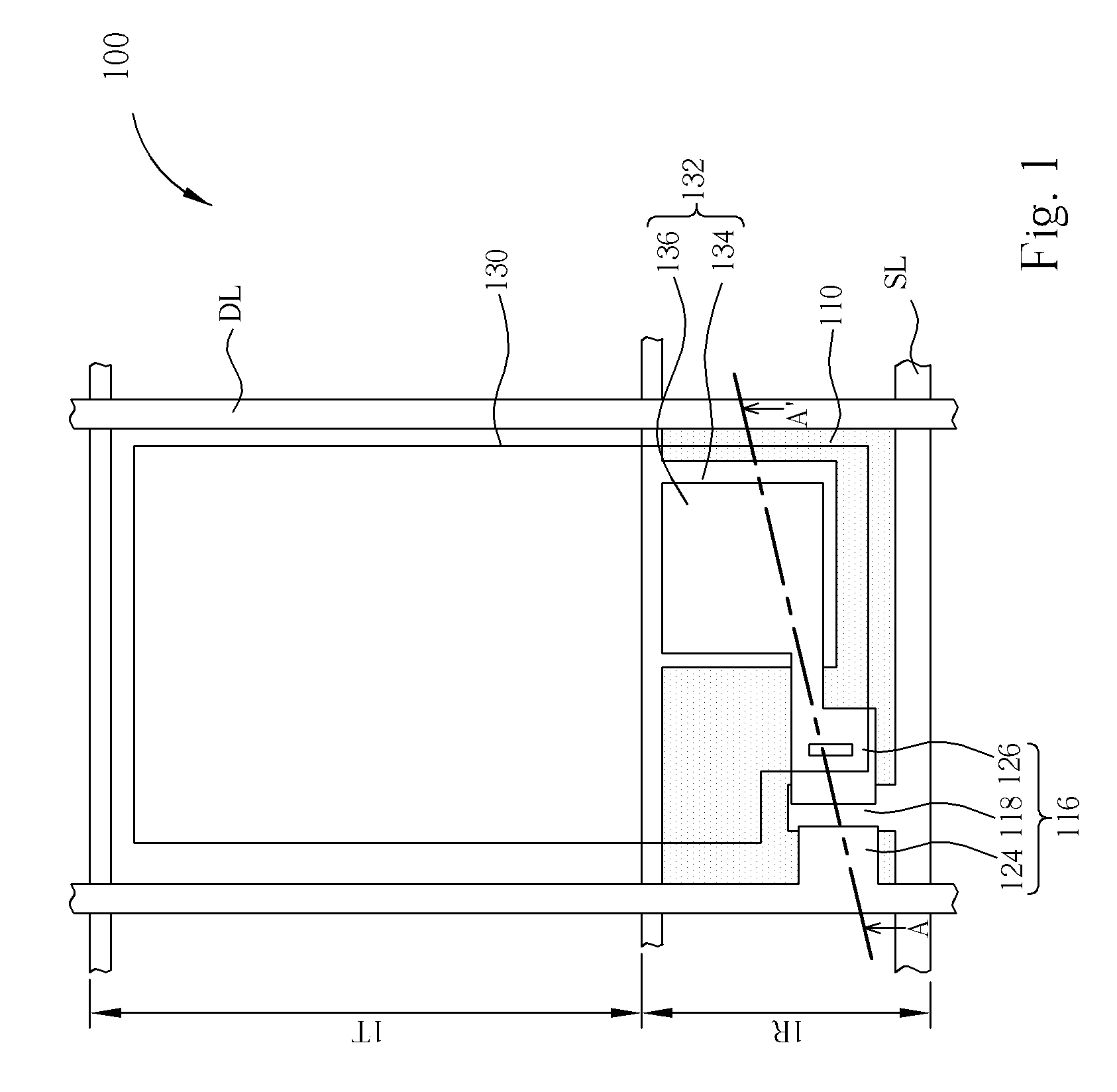 Transflective liquid crystal display panel with integrated switch element and color filter layer on a substrate