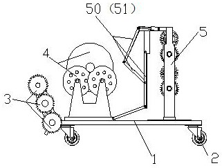 An automatic lawn laying device for garden environmental protection and greening