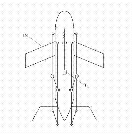 Airfoil transformation mechanism of submarine aircraft