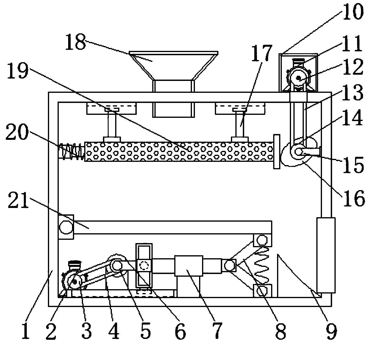 A sand sieving machine for construction that is convenient for automatic discharge