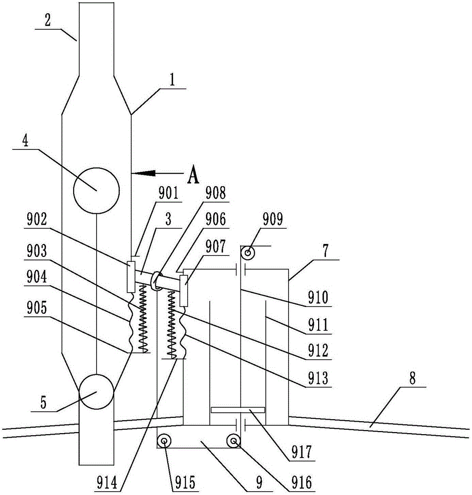 Unpowered roof rainwater collection and greening irrigation device