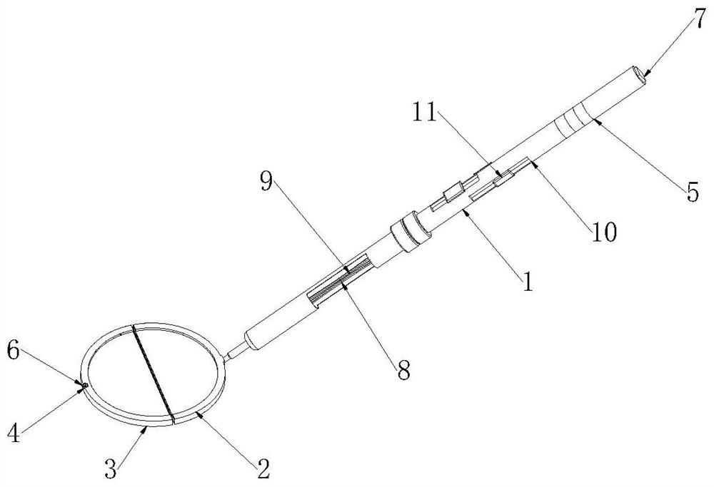 Multifunctional mouth mirror used for department of stomatology