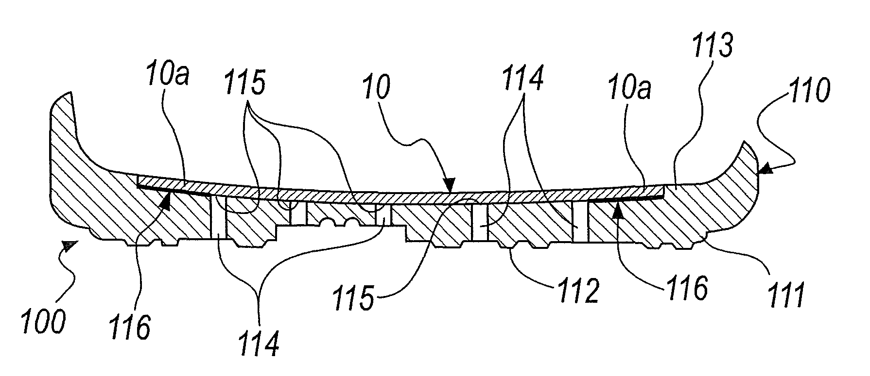 Insert for vapor-permeable and waterproof soles