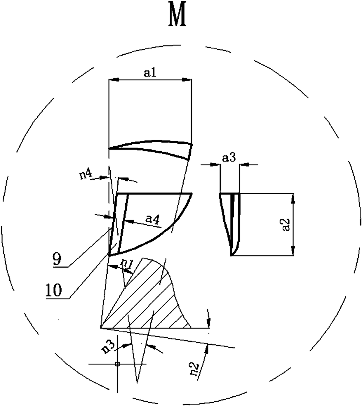 Sharp-edged dual-stage replaceable casing drill for hole-making of fiber-reinforced composite materials