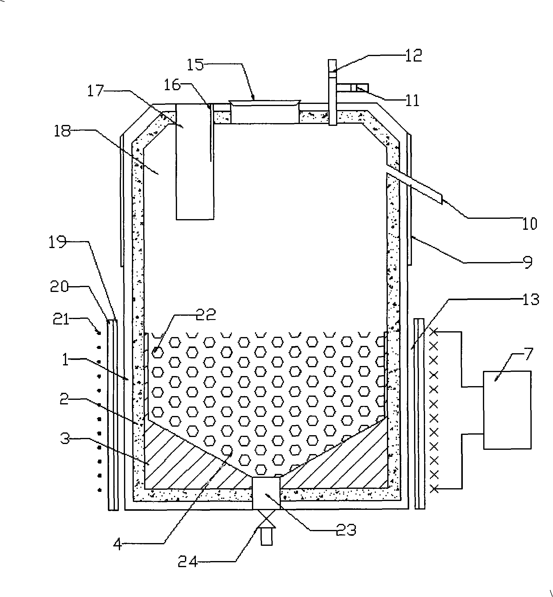 Furnace for abstracting high-purity magnesium metal by electromagnetic method