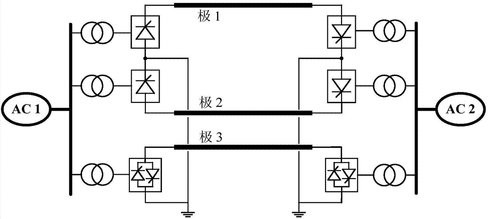 Expansion double-electrode direct current transmission system