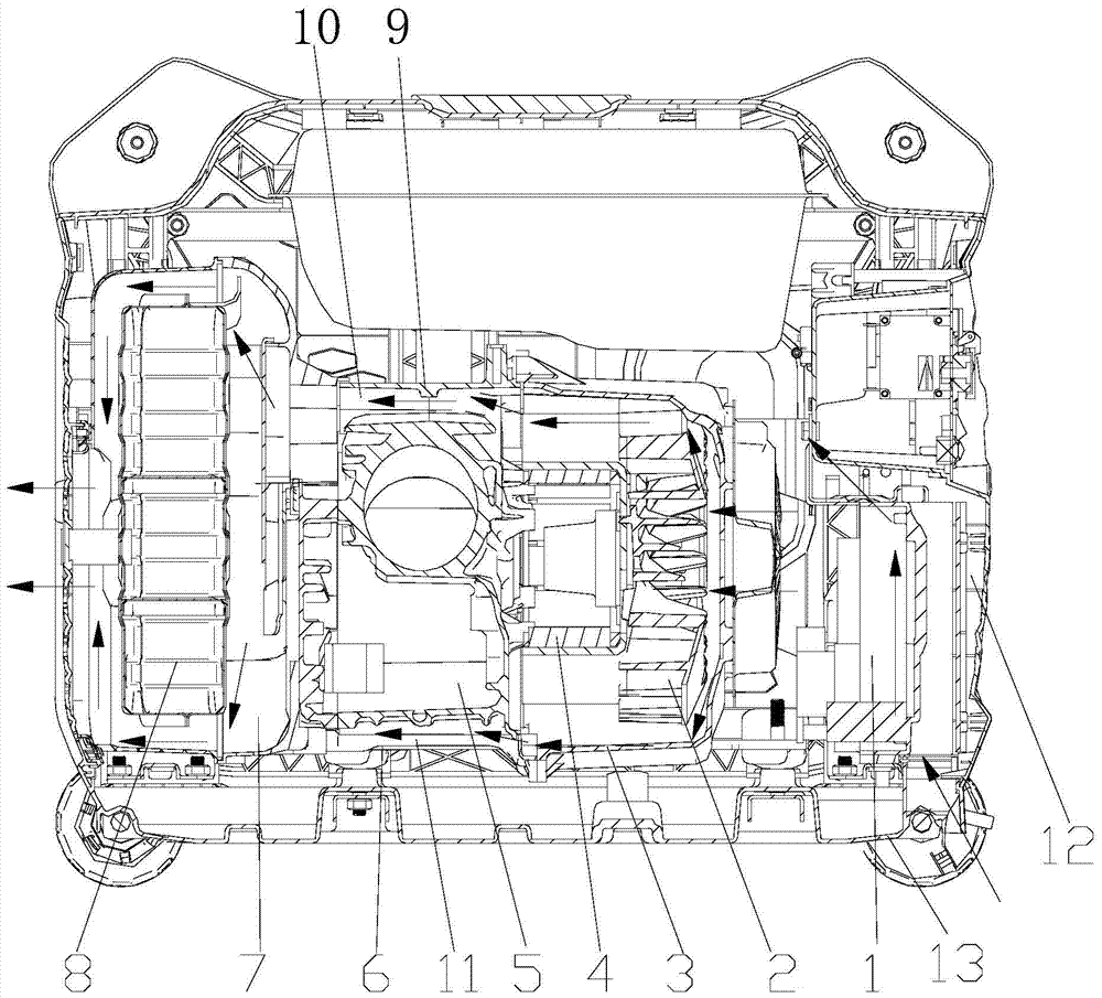 Auxiliary air-cooled generator