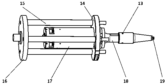 Device and method for testing fatigue mechanical property of material under tensile-bending composite load