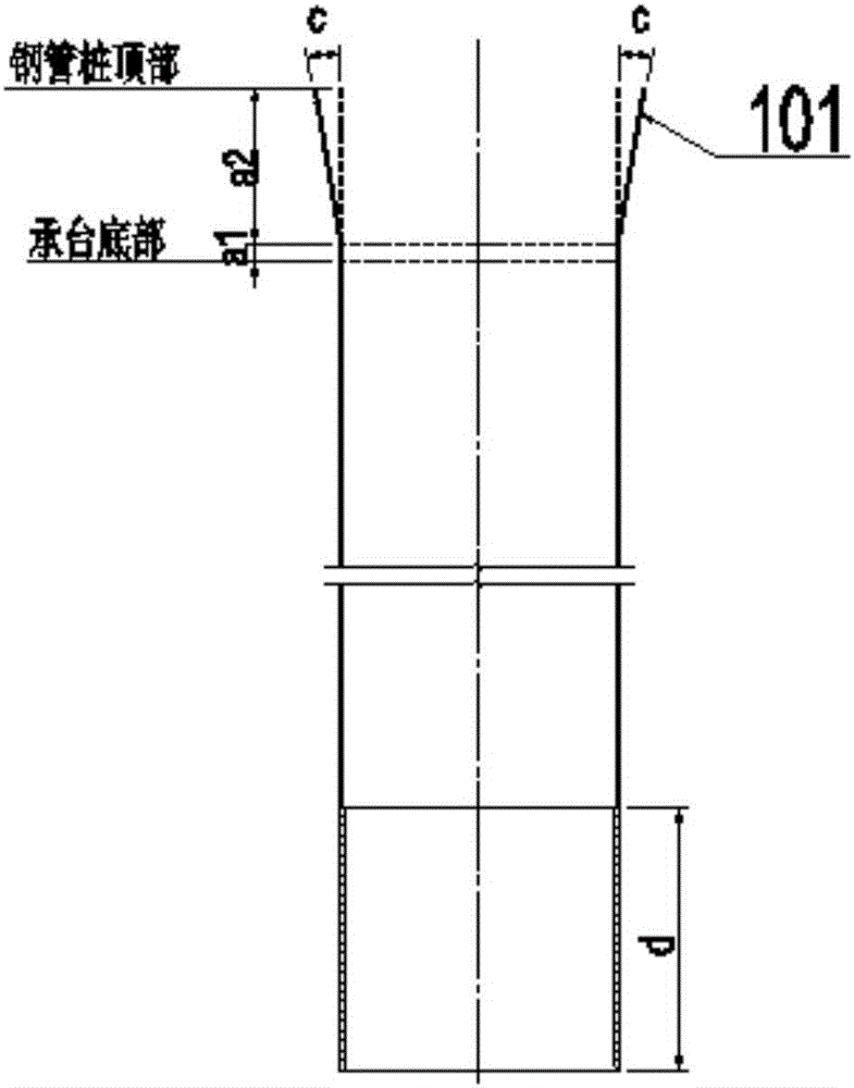 Steel pipe composite pile foundation applicable to deep water and coral reef geology