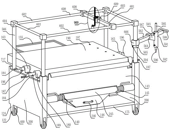 Copper alloy glass detection equipment provided with handle rotary table, rack, camera and wheel and pressure plate assembly