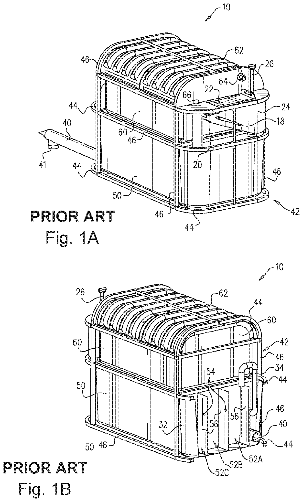 Lightweight appliance with exoskeletal support respective kit-of-parts and method for production of biogas and liquid fertilizer