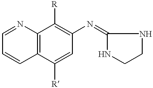 7-(2-imidazolinylamino) quinoline compounds useful as alpha-2 adrenoceptor agonists