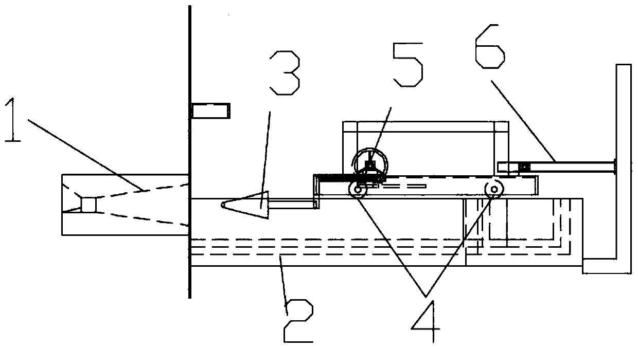 Automatic mechanical locking device for fixing aluminum melting furnace flow eye brick water outlet