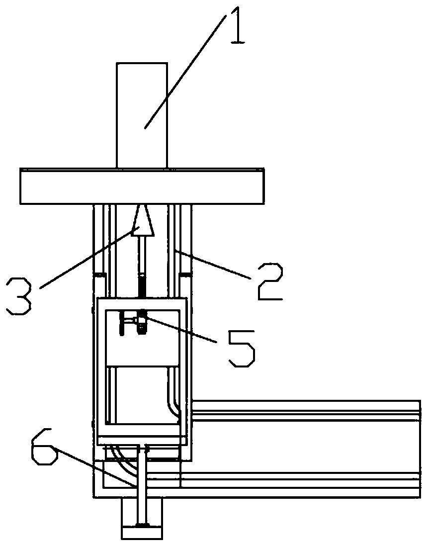 Automatic mechanical locking device for fixing aluminum melting furnace flow eye brick water outlet