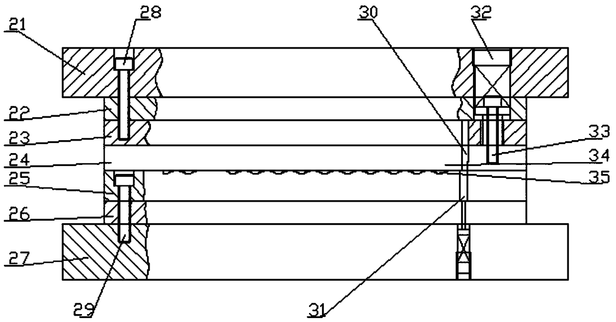 Coining die for outer strip of nuclear fuel assembly positioning grid frame