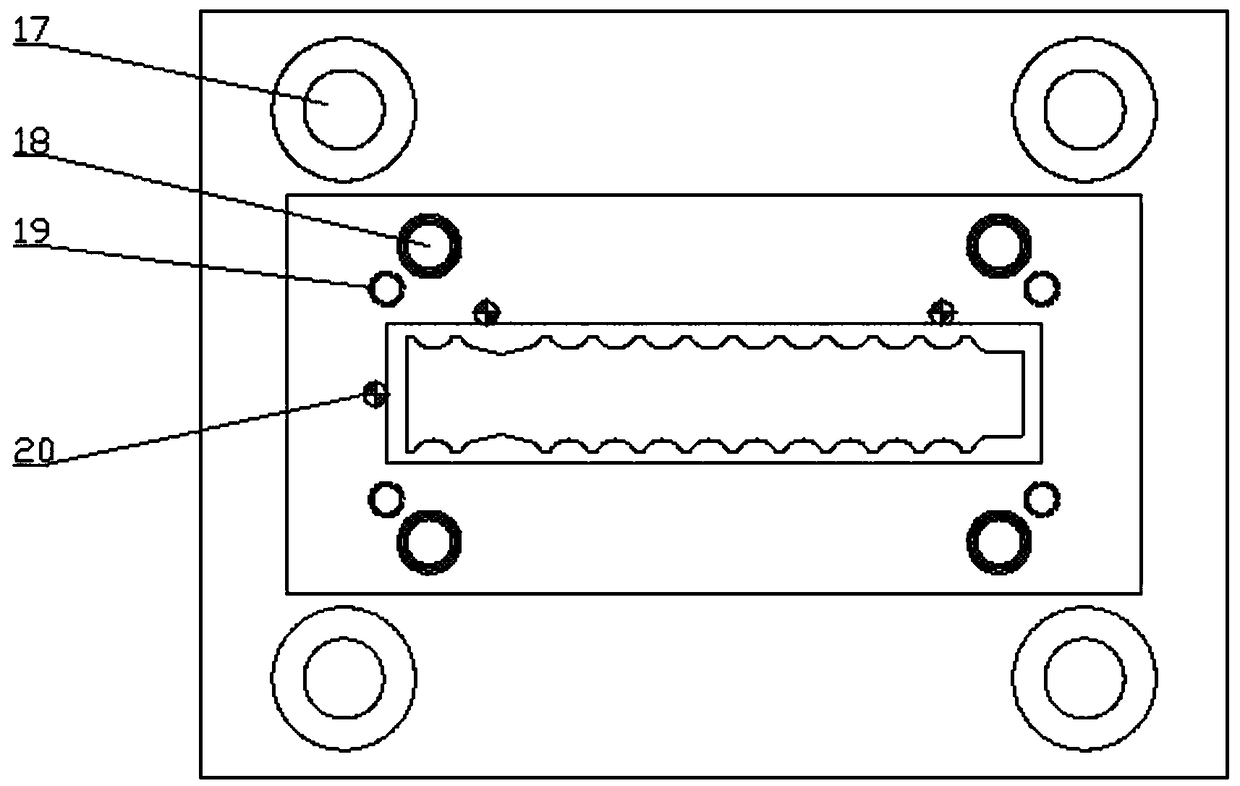 Coining die for outer strip of nuclear fuel assembly positioning grid frame