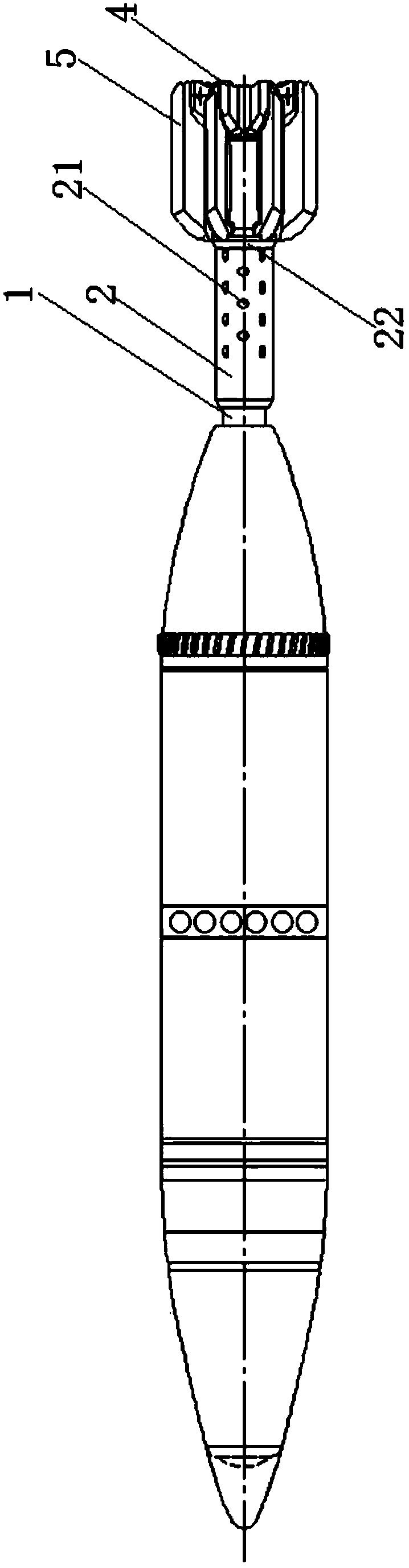 Variable pneumatic layout structure for projectile body