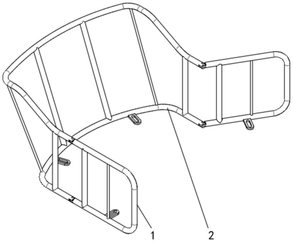 Connecting part of chair armrest and chair with connecting part