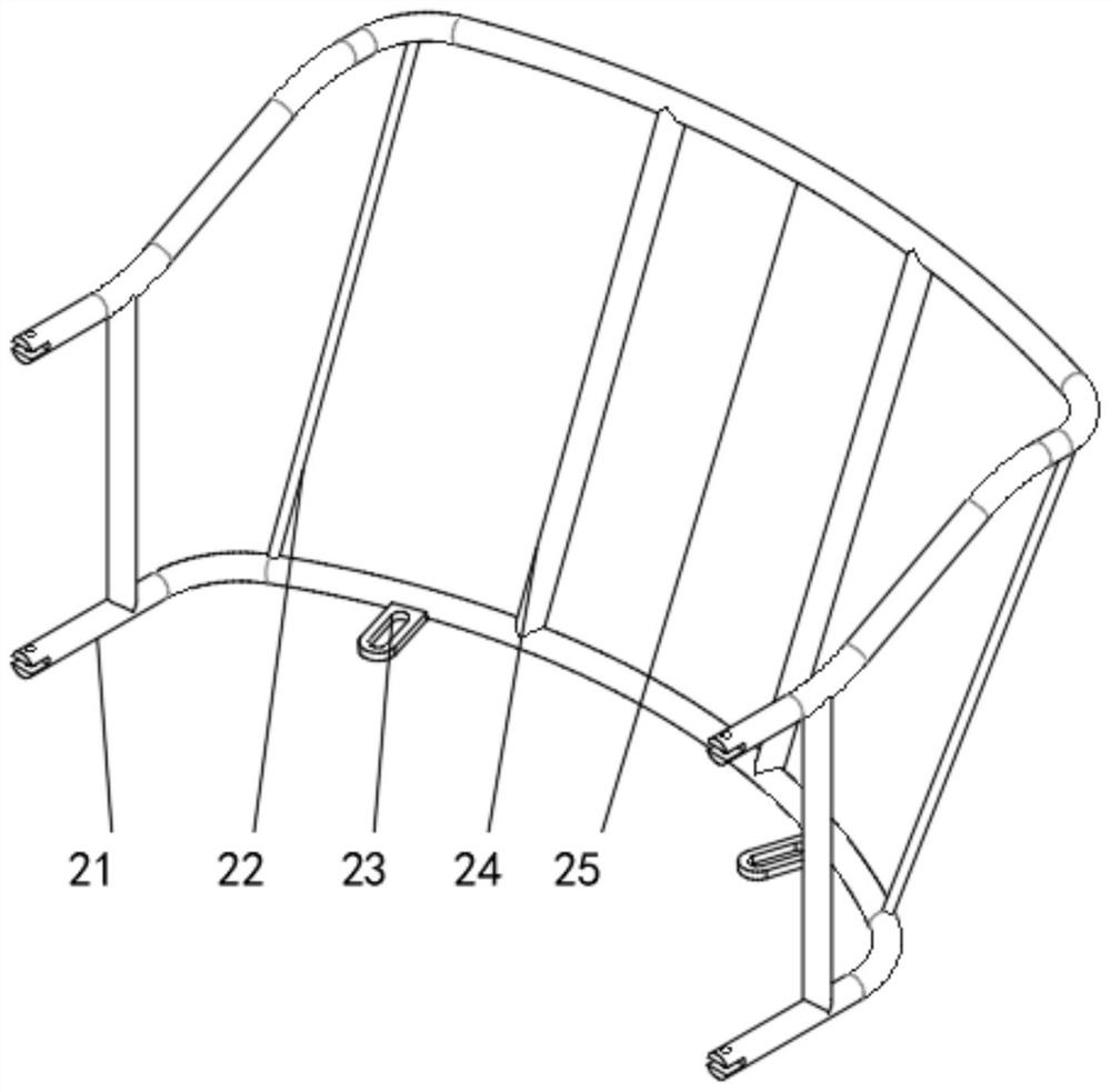 Connecting part of chair armrest and chair with connecting part