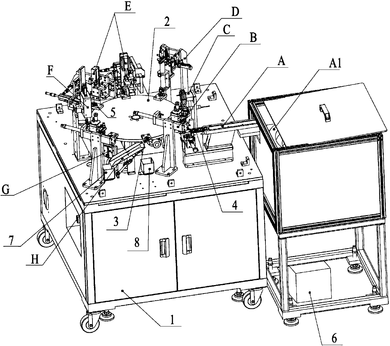 Press fitting machine for magnets