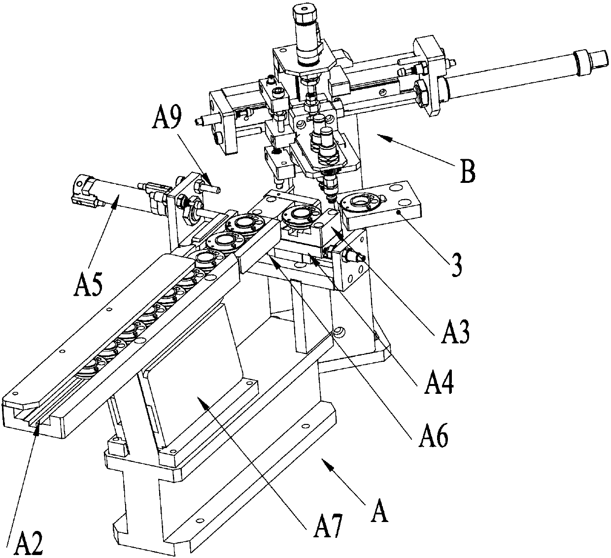 Press fitting machine for magnets