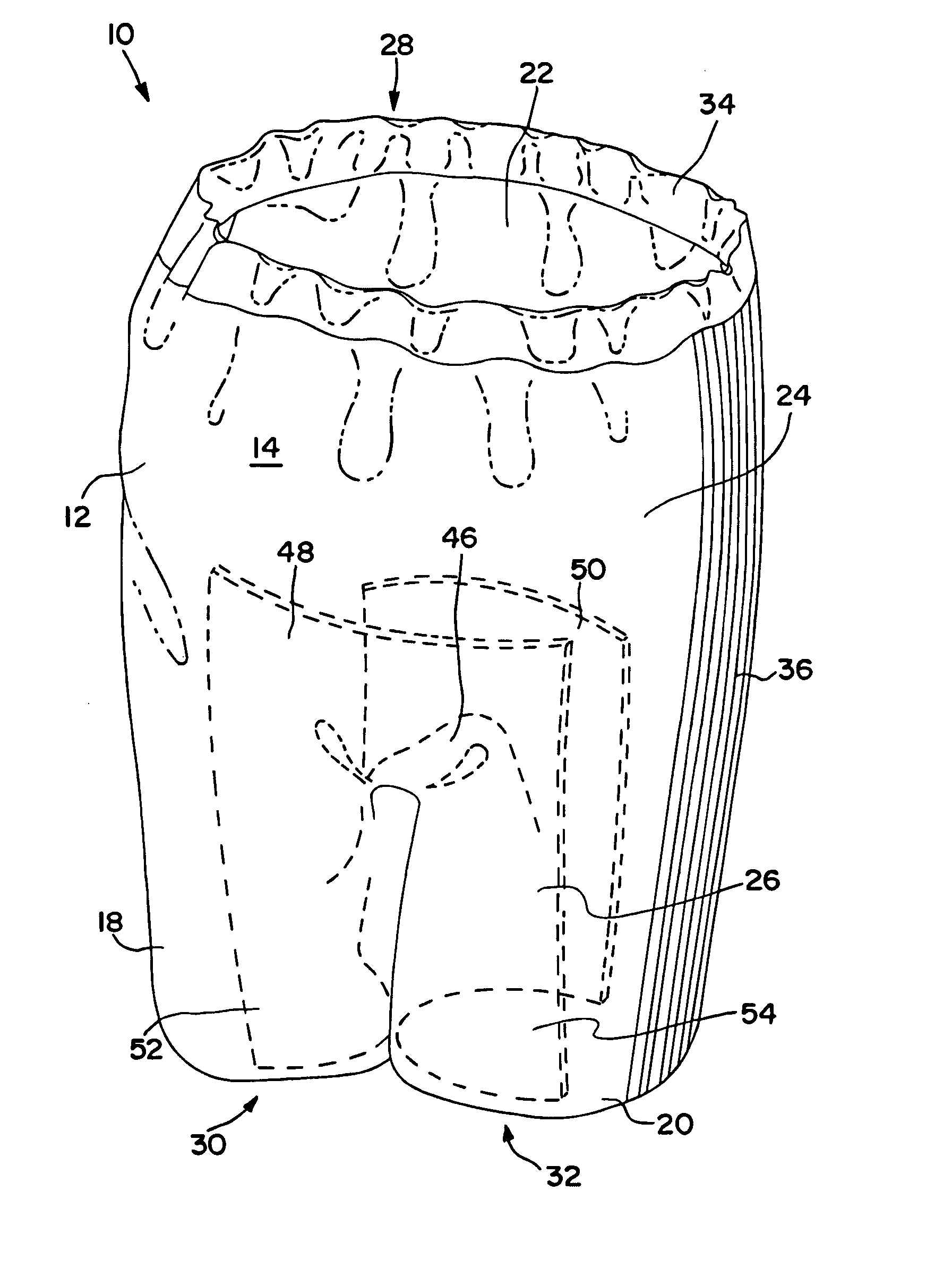 Absorbent articles containing absorbent leg regions