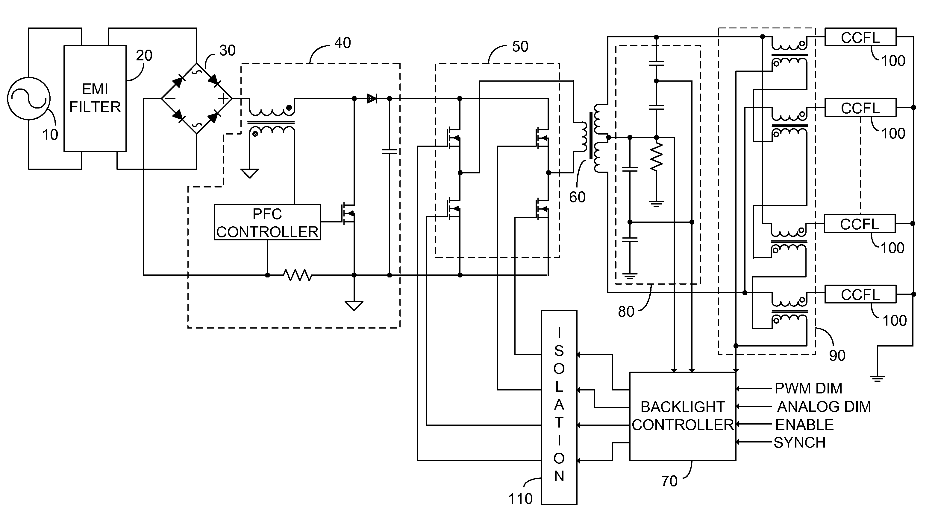 Integrated backlight control system