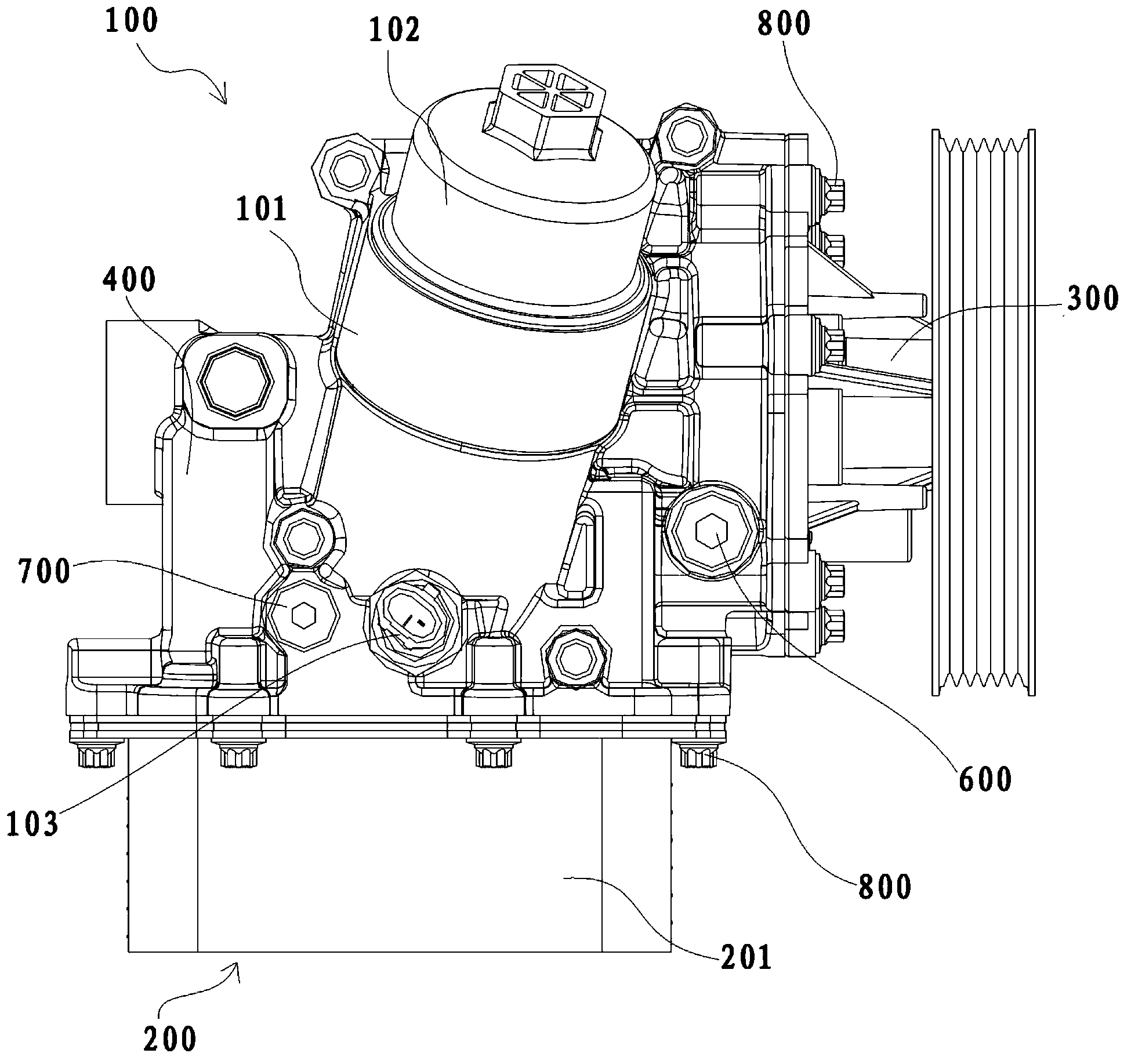 Automobile engine oil filtration and cooling integrated structure and automobile