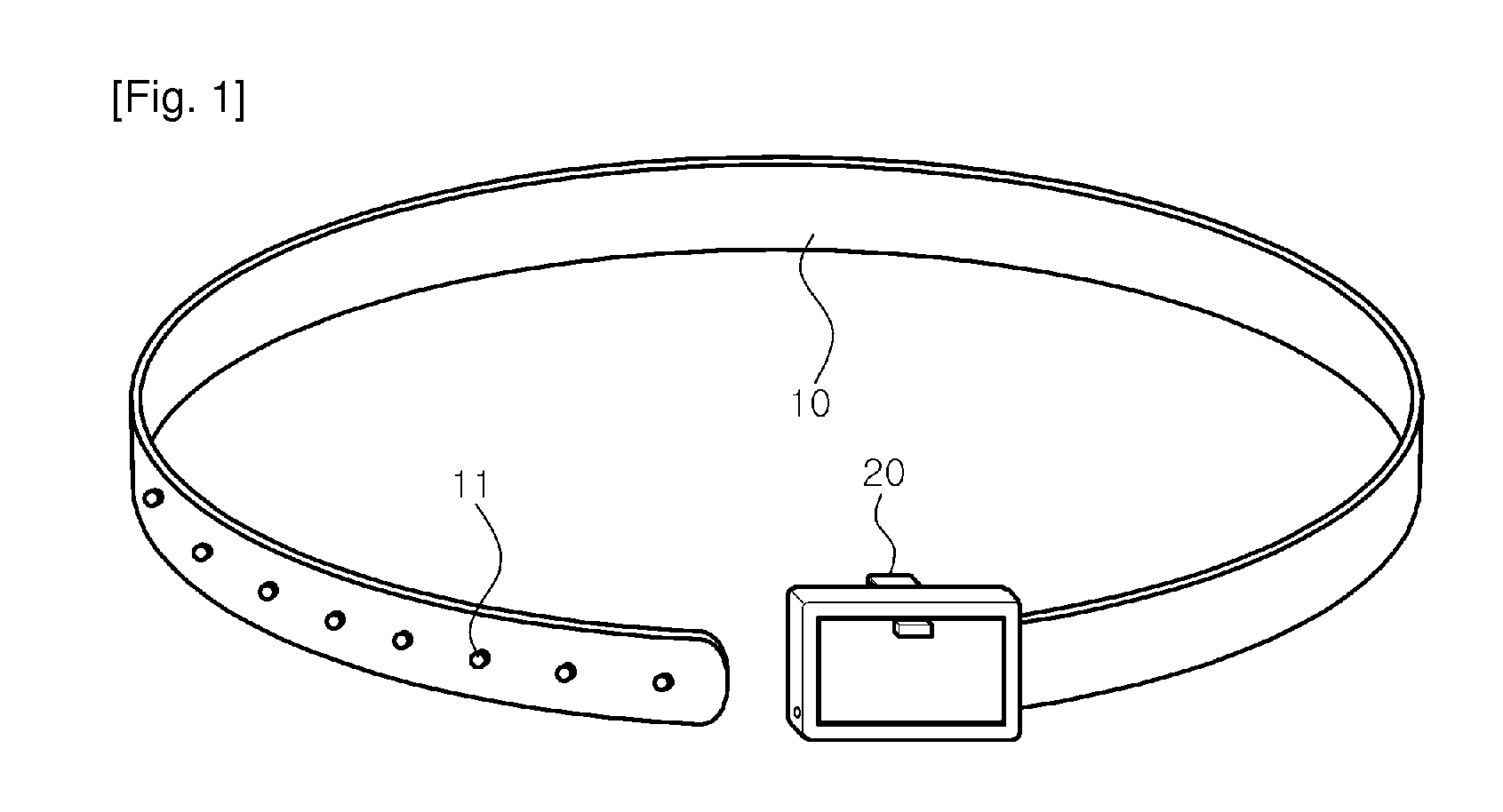 Waist belt for automatically measuring waist circumference