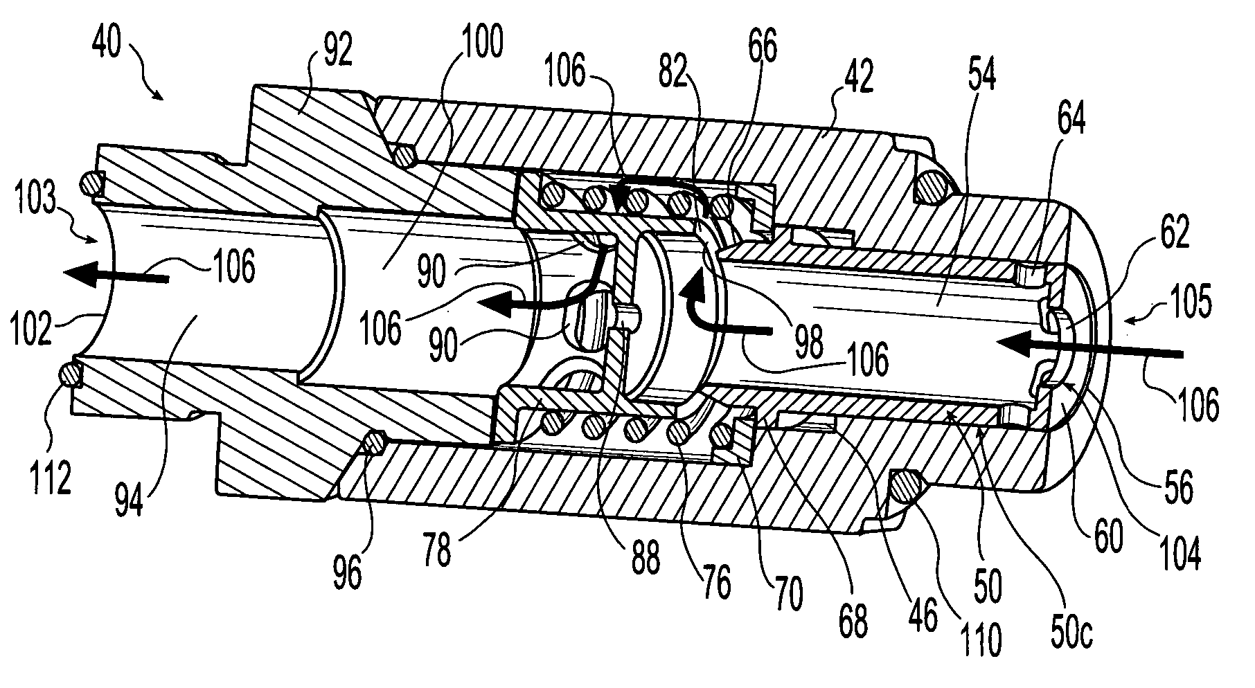 Flow regulating valve