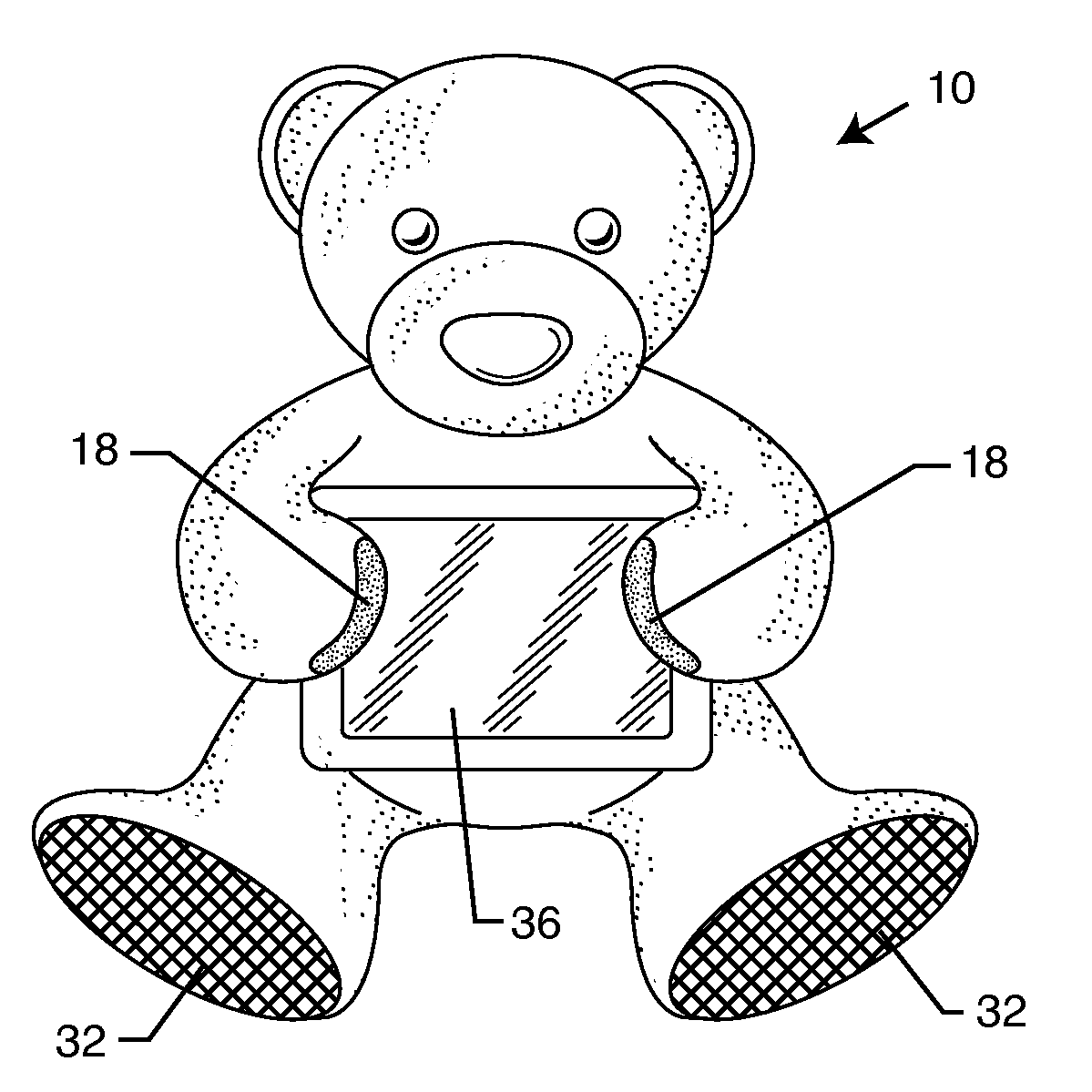 Plush toy computer tablet carrier