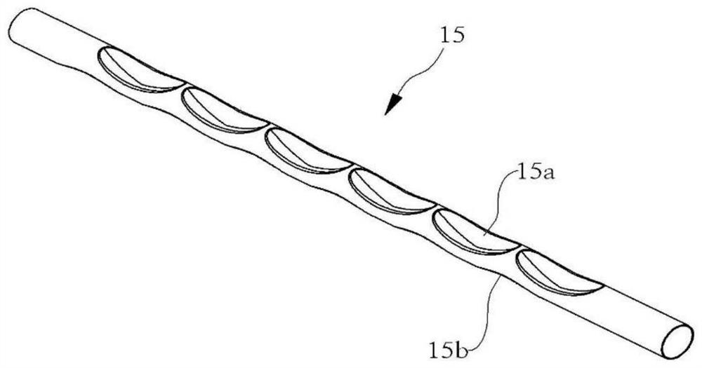 Wave-shaped smoke tube structure of boiler