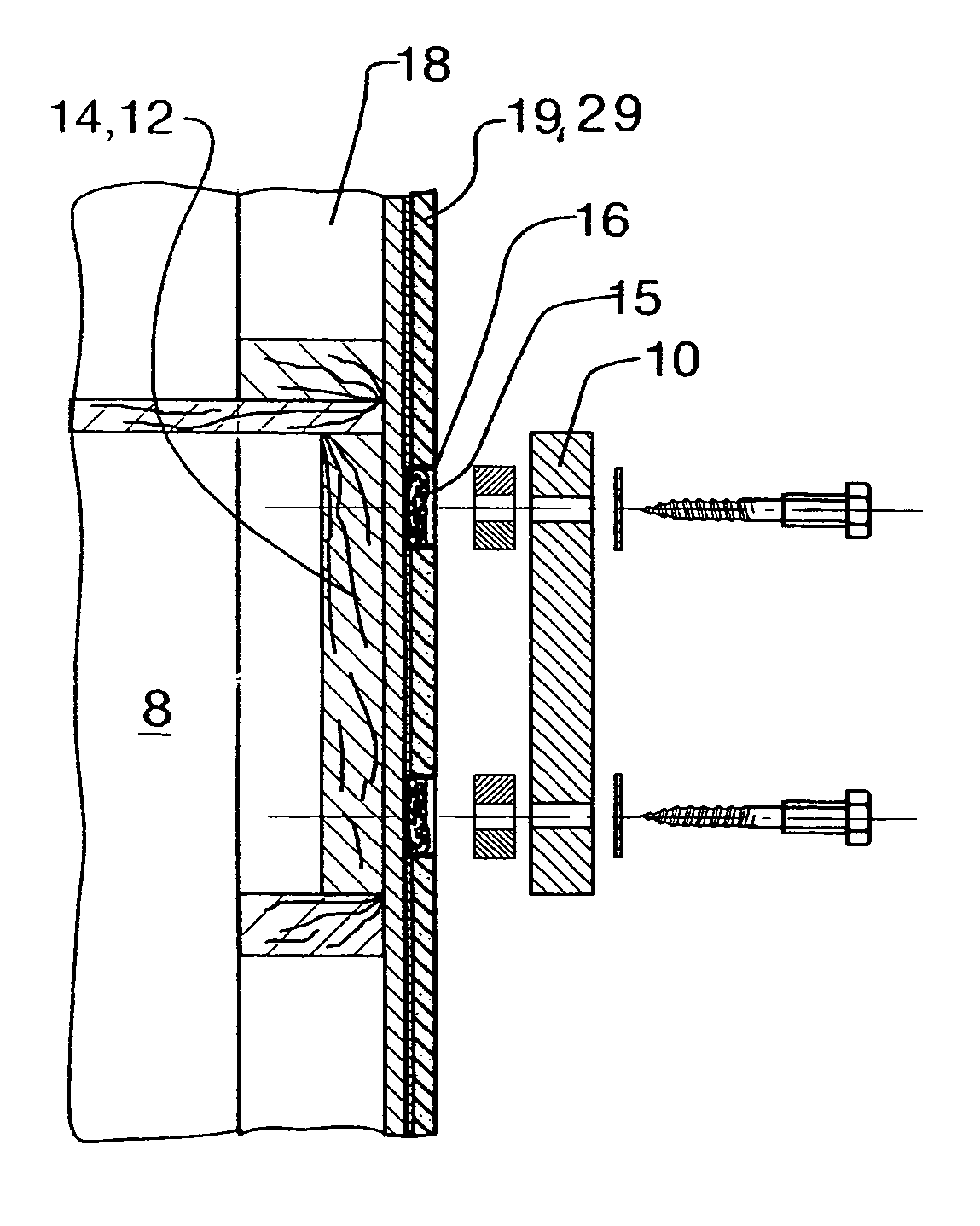 Method and apparatus for attaching a supported addition to a finished building