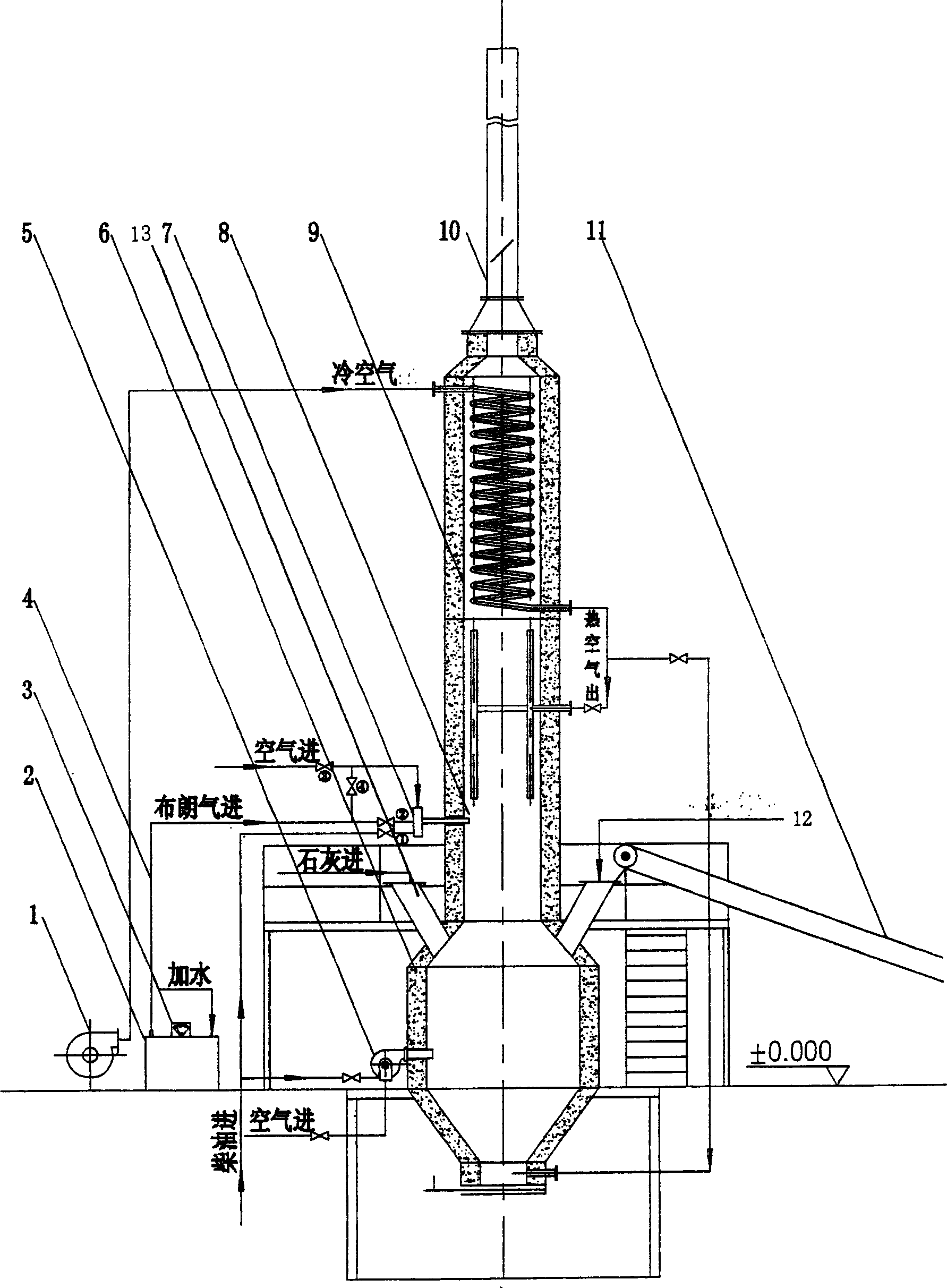 Brown gas type integrated solid waste incinerator