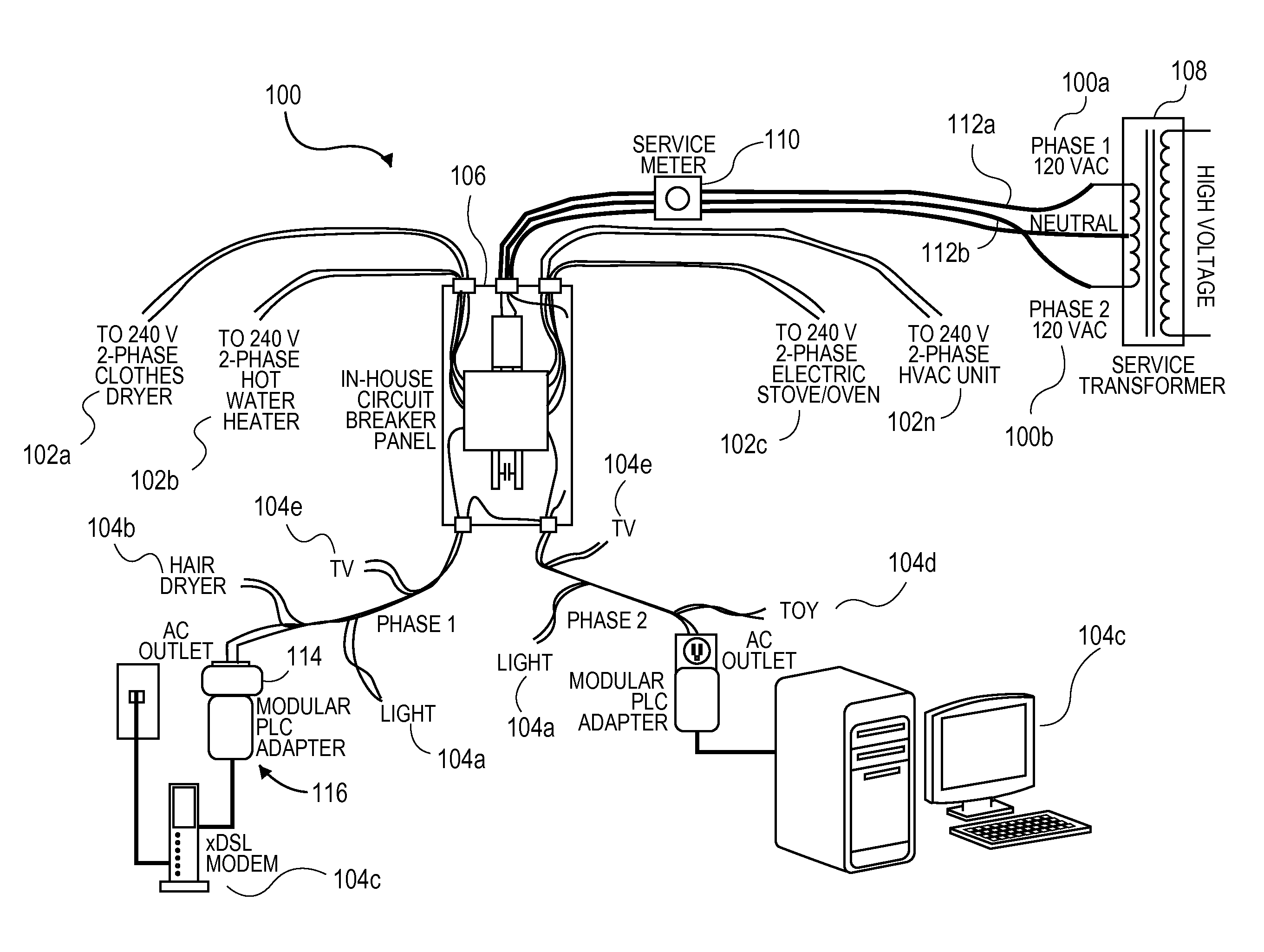 System and method for measuring power consumption in a residential or commercial building via a wall socket