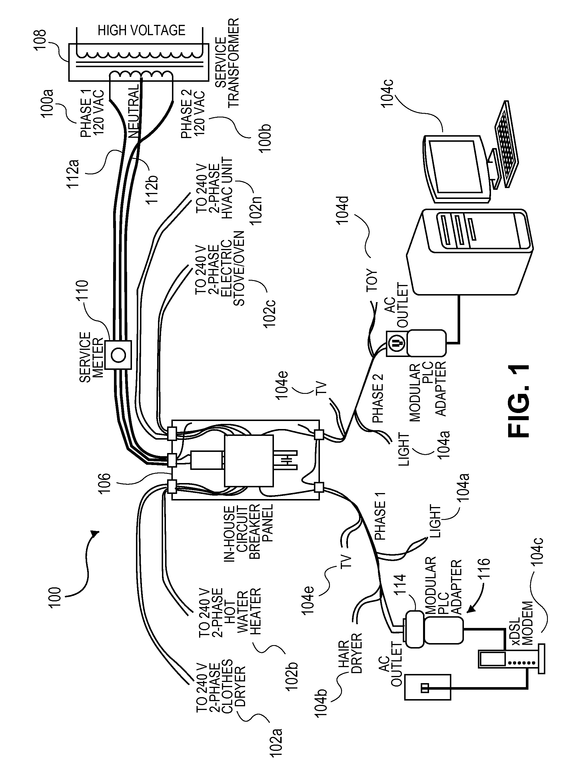 System and method for measuring power consumption in a residential or commercial building via a wall socket