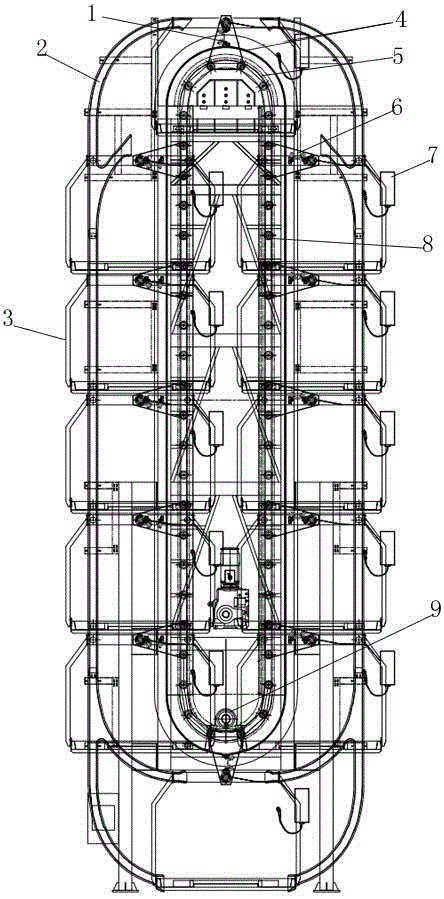 Vertical circular charging type three-dimensional parking garage