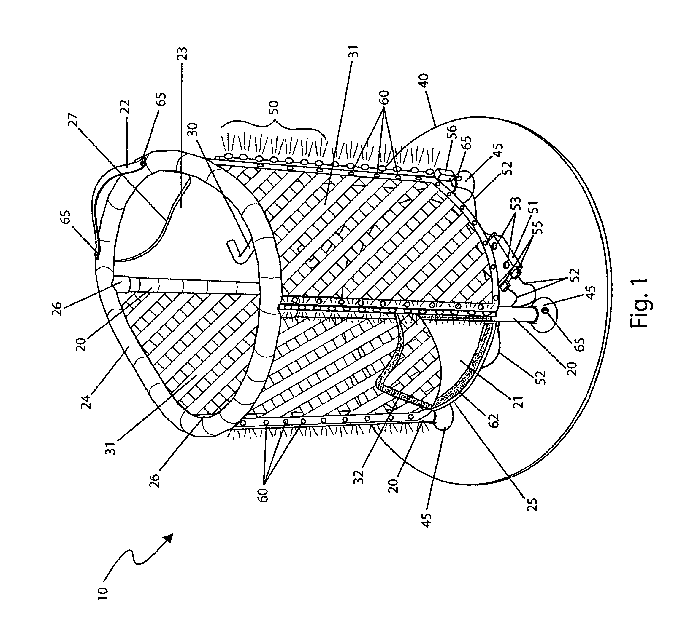 Child's bounce toy with safety net