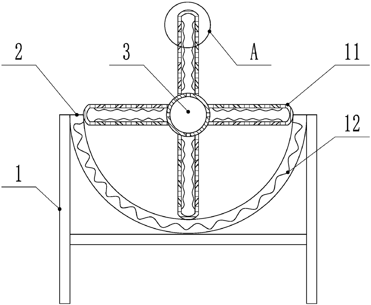 Constant-temperature type tea frying device