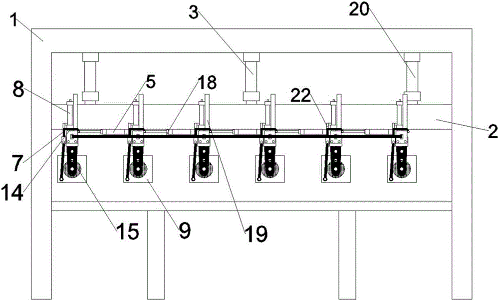 Green brick overturning machine achieving accurate overturning of green bricks