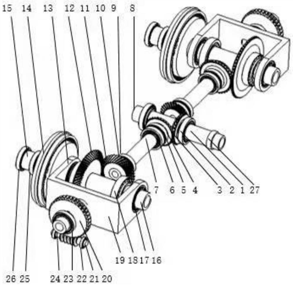 Transmission system of tilting rotorcraft