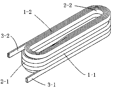 Auxiliary pole coil of DC motor and winding method thereof