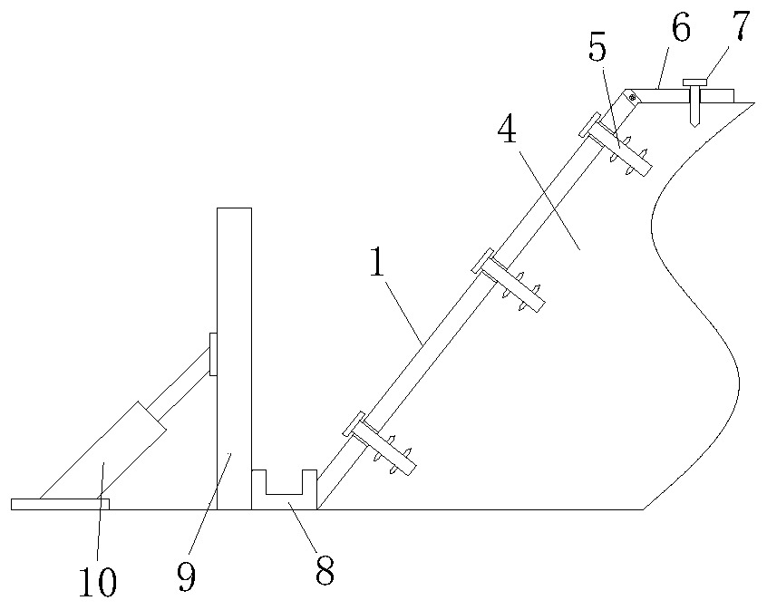 Slope reinforcing device for building municipal engineering