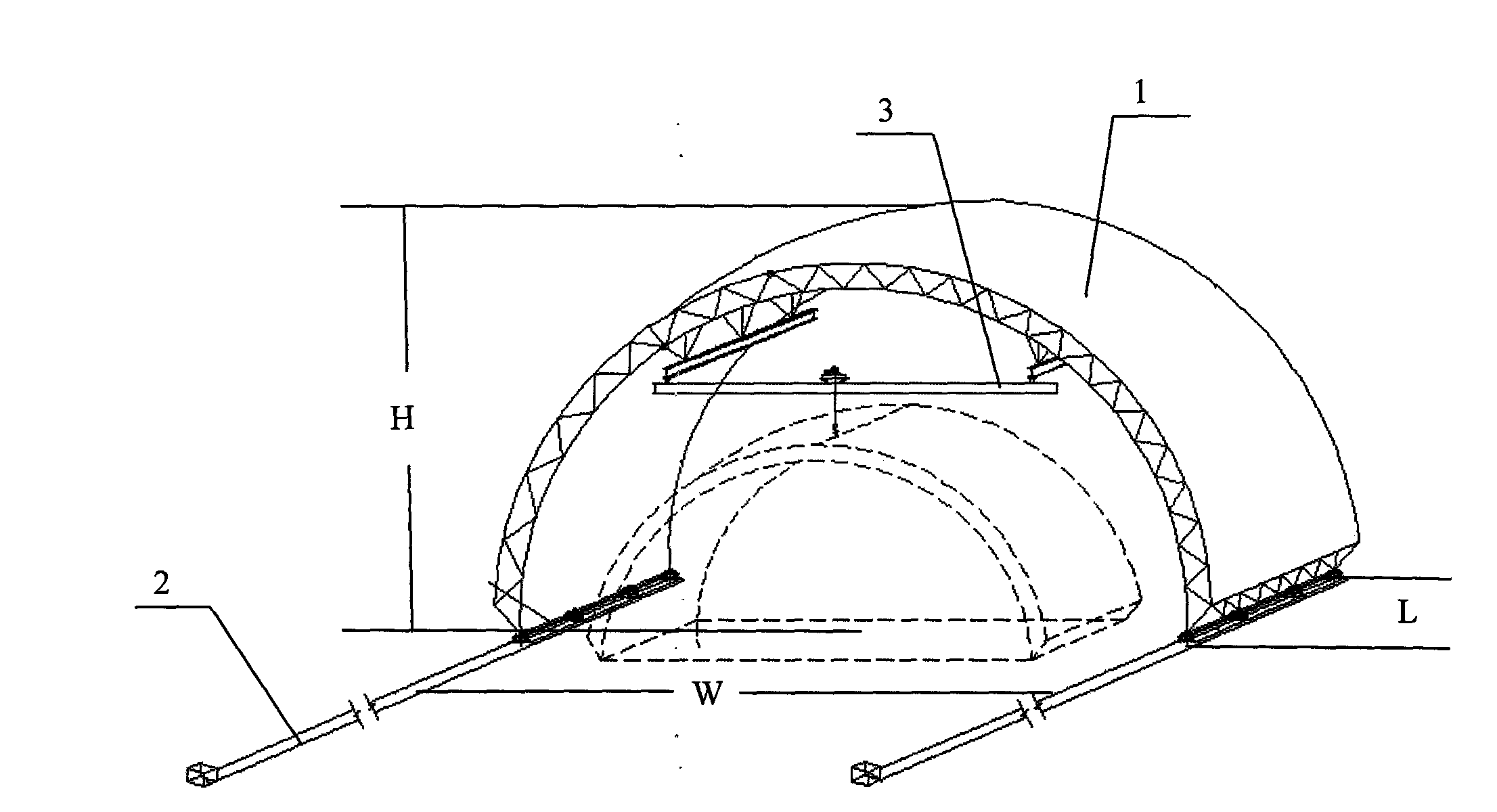 Construction protective cover and its construction method