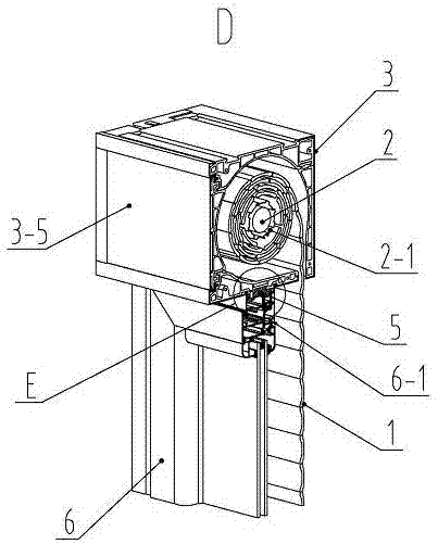 External sunshade roller shutter system capable of being integrally mounted with door and window and convenient to maintain