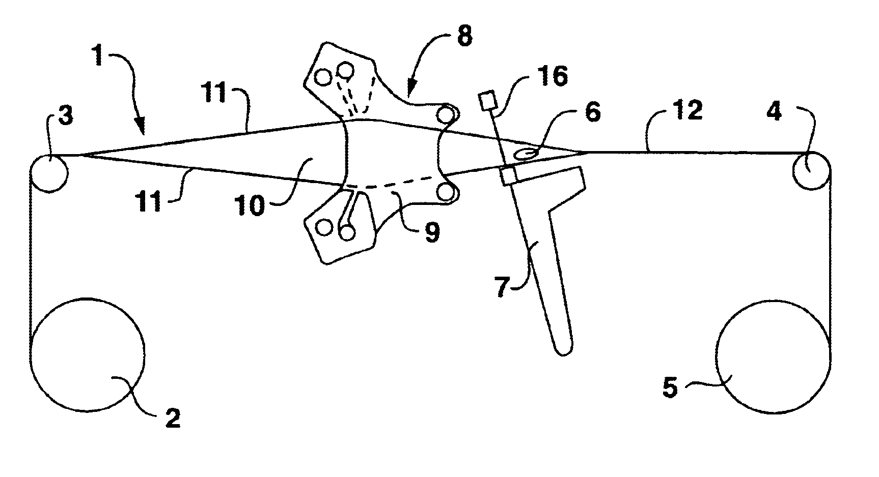 Method and device for forming a shed in a weaving machine