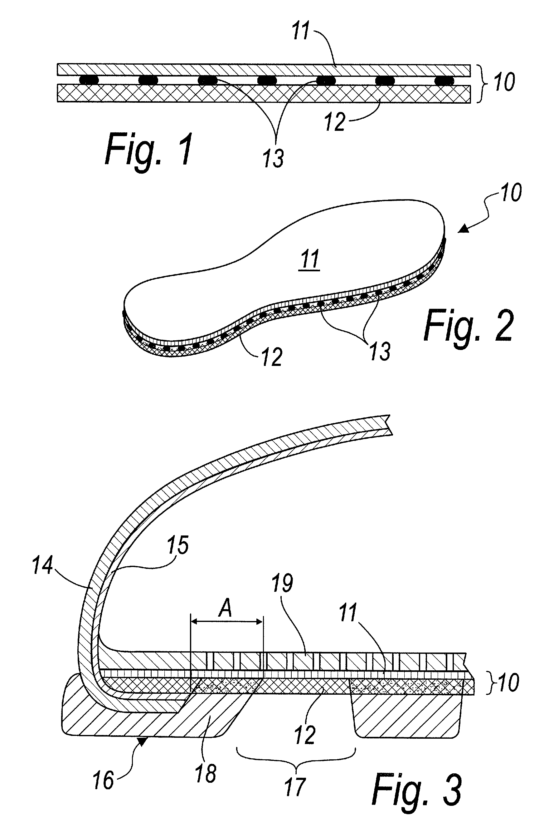 Waterproof and vapor-permeable assembly insole and shoe manufactured with such insole